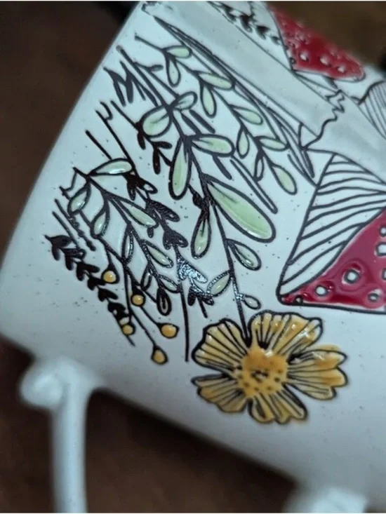 4 Mushroom Cottagecore Mugs | Spectrum Designz | Rustic Farmhouse Coffee Cups - Picture 9 of 16